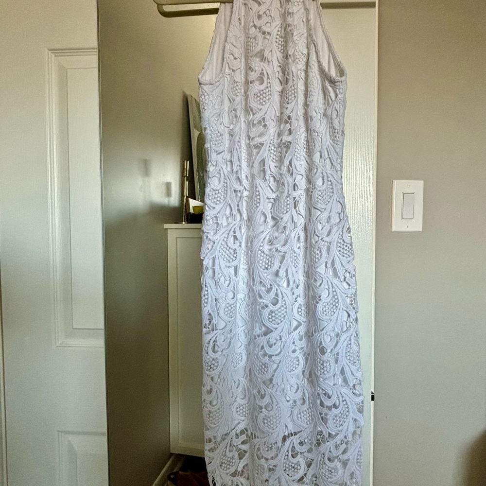 Guess White Lace Maxi Dress